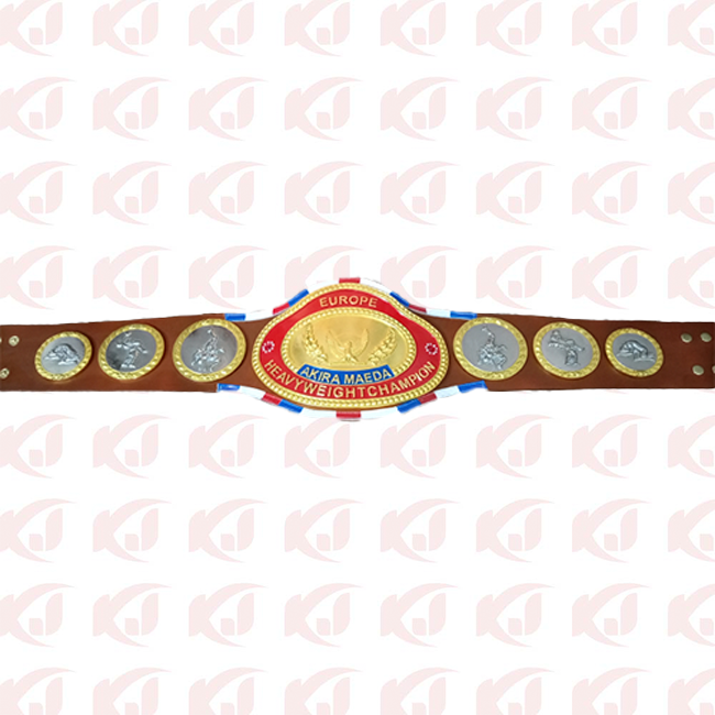 Japan Pro Wrestling's Akira Maeda Heavyweight Champion Belt is available at NJPW Europe.