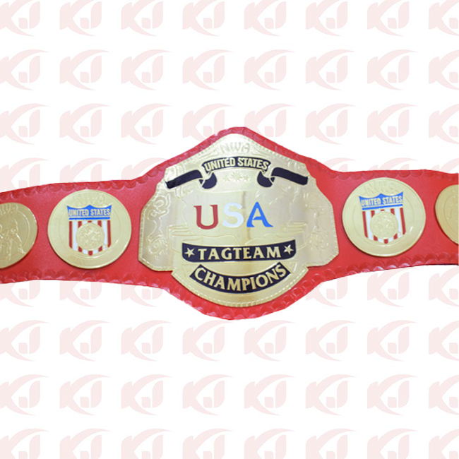 Replica title belt for the NWA United States Tag Team Championship