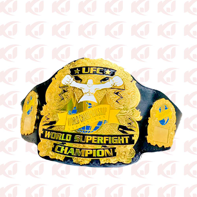 Vintage Adult ZINC 4MM UFC MMA Ultimate World SUPERFIGHT Wrestling Championship Belt