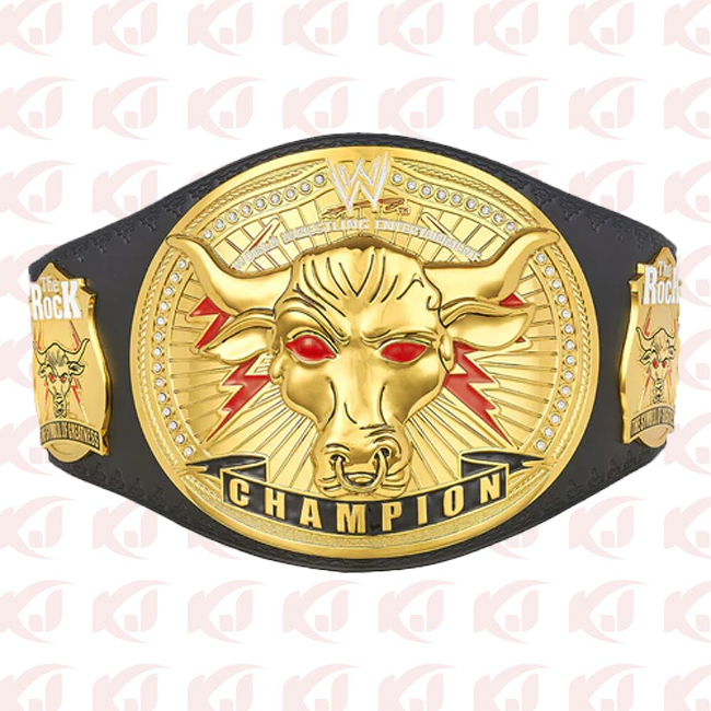 The Championship Title Belt in Replica Rock Brahma Bull Form