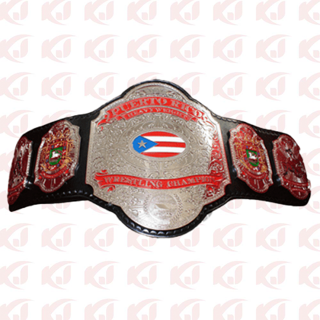 Puerto Rico championship belt for the World Wrestling Council (WWC) Xavant